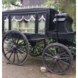 Horse drawn Hearse made by Howe & sons in Newcastle upon Tyne, 1880. Original Victorian etched