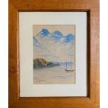 E. E. Earp. Three loch scenes with boats, watercolour, signed, in oak frames (3)
