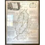 Nottinghamshire. Two hand-coloured, copper-engraved county maps on laid/chain-lined paper: Emanuel