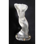 Danseuse Bras Leves, a contemporary crystal Lalique clear and frosted glass figure, etched mark 24cm