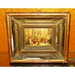 19th/20th century French school The Coronation of Napoleon, signed Charpentier, oil on panel, 8cm