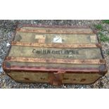 Vintage Military trunk Captain R H Gallagher RASC