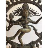 A 20th century Indian bronze figure of Hindu Goddess Shiva as Nataraja, height 67cm