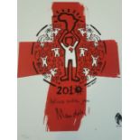 2010 football world cup, "Africa salutes you" limited edition print of the England flag,  Edition