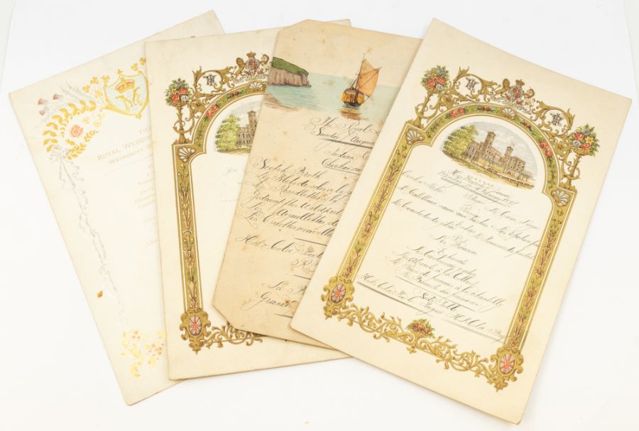 Royal Autographs & Ephemera. A gilt calf album with embroidered decoration housing loosely- - Image 5 of 16