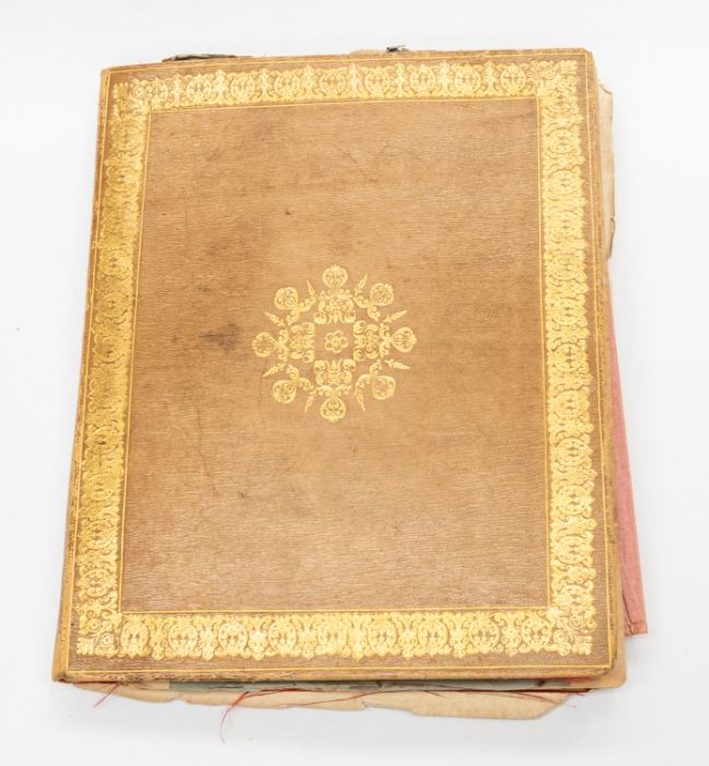 Royal Autographs & Ephemera. A gilt calf album with embroidered decoration housing loosely- - Image 12 of 16