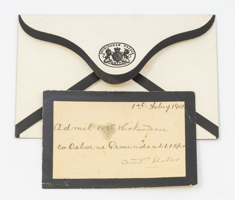 Royal Autographs & Ephemera. A gilt calf album with embroidered decoration housing loosely- - Image 4 of 16