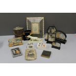A mixed collector's lot, including an Edwardian silk and paper Valentine album of Ogdens cigarette