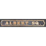 Cast iron metal Victorian street sign ' Albert Square' Eastenders interest