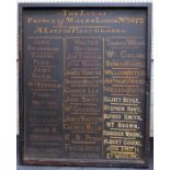 An 18th century Oddfellows past grand master role of honour board