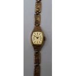 A 1960's lady's 9ct gold cased Tissot wristwatch, case numbered 75001.Seventeen jewel movement