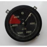 A Bentley 1-5000 RPM Smiths Tachometer, possibly 1940's, diameter 13cm