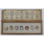 A boxed set of Kojima Art porcelain buttons '' Seven fortune Gods'' (At fault)