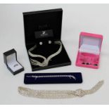 A selection of quality diamante costume jewellery including Isle of Bute and Swarovski items plus