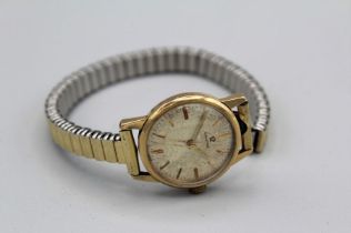A 1963 Omega ladies wristwatch in 9ct gold (head only) in untested condition, hallmarked 1964