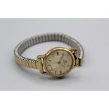 A 1963 Omega ladies wristwatch in 9ct gold (head only) in untested condition, hallmarked 1964