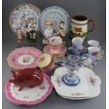 A group of nineteenth ad twentieth century British and Continental ceramics. To include Grainger
