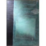 Stewart McIndoe born 1977 Scottish Fish Ladder, mixed media on paper, framed, 99 x 142cm