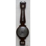 Monti, Canterbury, a 19th century rosewood four function wheel barometer, 107cm