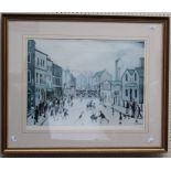 After Laurence Stephen Lowry RBA, RA 91887-1976) Level crossing, Burton on trent. A pencil signed