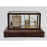 A mid 20th century mahogany cased barograph by Short and Mason, 37cm wide