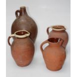 A Continental possibly Belgian large Bellarmine type stoneware jug approx 45cm high together with