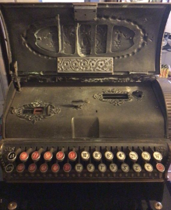 Original 1905 National Cash Register, made on Dayton, Ohio, U.S.A. in very good working condition. - Image 6 of 7