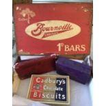 Vintage Cadbury’s Chocolate Boxes to include wooden box for Bournville 1d Bars, Original Wafer