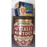 Vintage packaging: Nuttall’s Mintoes tin and rare card Valley Farms Ice Cream  box featuring Bing