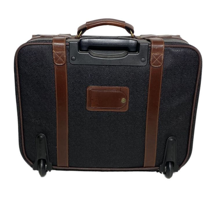 A mulberry travel case on wheels. scotch grain leather in (black or blue black), with brown straps - Image 3 of 5