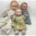 Vintage Dolls group to include a 1940s Celluloid Schildkrot Turtle Mark doll and a A Marseille