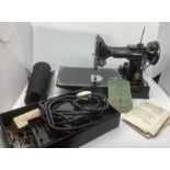 Singer Fine sewing Machine Portable 221 K1 boxed Antique Vintage Fine Model. The wonderful Rare