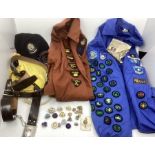Girl Guides vintage uniform and badges collection -1960s onwards, A family Brownie guides and girl