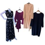 Vintage clothing to include a 1960s/70s maxi dress, 1980s jackets including a white linen Jaeger