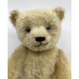 Alpha Farnell 19” Beautiful vintage Teddy Bear ( no labels) finely stitched black claws  and clear/