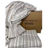 A large pair of Laura Ashley Curtains in Brampton stipe, natural (priced at £670). These are ex