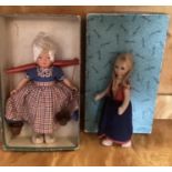 Vintage 1960s Old cottage ltd  doll with a further 1960s boxed Dutch doll (2)