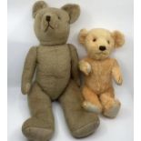Antique Pair of  Nursery  old Vintage Teddy bears to include a 23” teddy bear and a 15” later