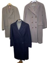 vintage men's coats to include an Austin Arnold 3 pocket with vent back, a 1940s/50s  herringbone