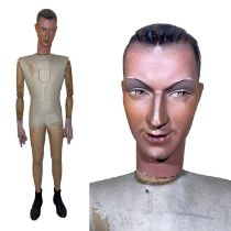 A rare 1930s male mannequin by French model makers Fery Boudrot, The production number 389 is on the