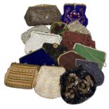 A collection of mostly beaded bags , 1920s and later (qty)