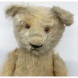 Chiltern Teddy Bear 22” ( no label) golden Mohair fur with vintage wear  original with profiled