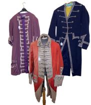 Three antique theatre costumes in the military style (3) these have fade, general obvious signs of