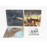 4 x PINK FLOYD Vinyl LP Records - Dark Side of the Moon - Solid blue Triangle pressing with gatefold