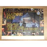 GLASTONBURY FAYRE ORIGINAL UK CINEMA QUAD POSTER - 30 X 40 - With Terry Reid, Linda Lewis, Fairport,