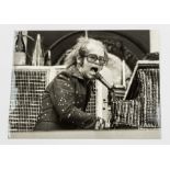 ELTON JOHN - An original Black and White photograph not a reprint with stamp from S.K.R on the