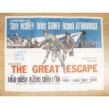 THE GREAT ESCAPE UK British (R-1960s) Quad film poster, starring Steve McQueen, James Garner and