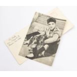 ELVIS PRESLEY Signed Autograph Photo cutting. Signed `Best Wishes Elvis Presley`. The Picture is