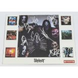 SLIPKNOT - Clients colour print signed in Silver Sharpie by 7 members of the Band.
