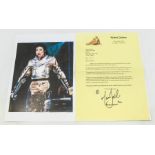MICHAEL JACKSON SIGNED COLOUR PHOTO TO MICHAEL LOVE MICHAEL JACKSON - Along with a signed in